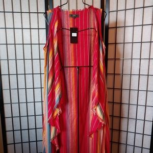 L&B serape duster vest. NWT